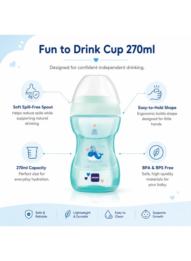 Mam Baby Fun To Drink Cup  Blue Better Together - Image 2