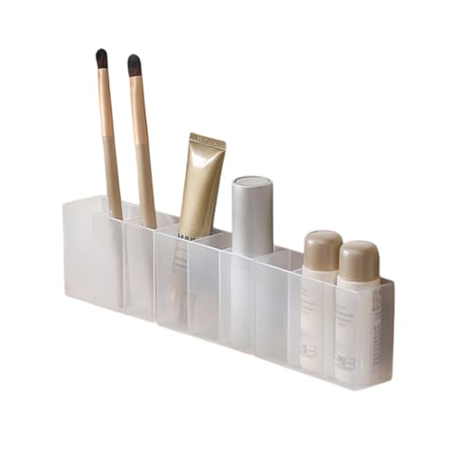 MosQuick® 2pc 3 Grid Each Makeup Organisers Lipstick Organiser Box Dressing Table Organiser Comb Holder Desk Organiser Stand Jewellery Organizer Small - Image 1