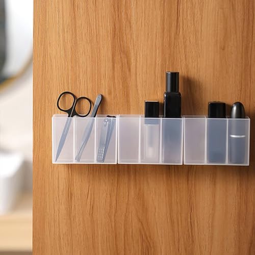 MosQuick® 2pc 3 Grid Each Makeup Organisers Lipstick Organiser Box Dressing Table Organiser Comb Holder Desk Organiser Stand Jewellery Organizer Small - Image 4