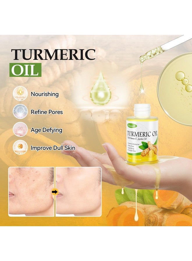 Silvercell Turmeric Skin Care Set with Vitamin C, Turmeric Skincare Set Birthday Gifts for Women, Skin Care Kit for Anti-Aging Hydrating, Face Care with Turmeric Soap Bar & Scrub, Turmeric Oil & Face Cream - Image 4