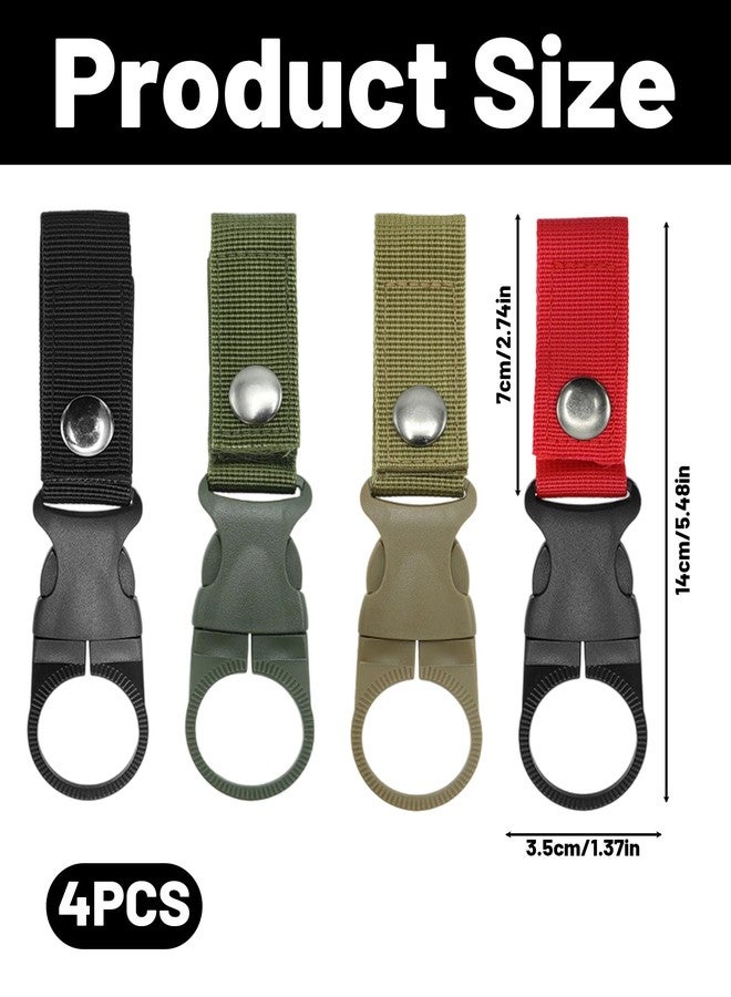 RupeeRise 4 Pack Bottle Holder, Carabiner for Water Bottles, Portable Hydration Solution for Outdoor Cycling, Hiking, Travel, Camping, and Travel - Image 2
