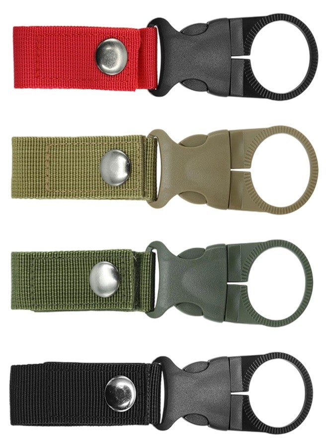 RupeeRise 4 Pack Bottle Holder, Carabiner for Water Bottles, Portable Hydration Solution for Outdoor Cycling, Hiking, Travel, Camping, and Travel - Image 1