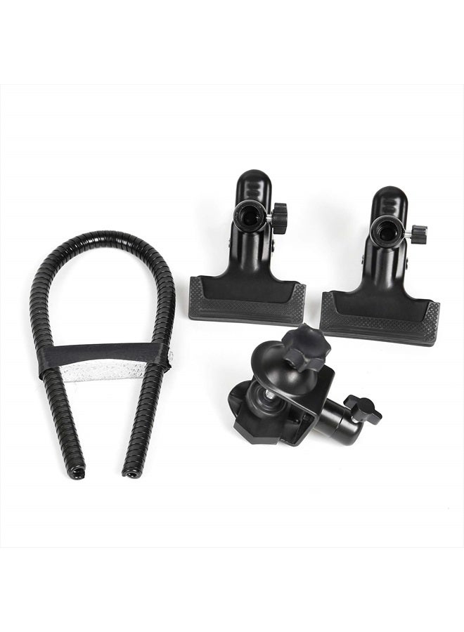 Konseen Photo Studio Light Stand Background Holder U+C-Type Heavy Duty Clamp Clip with Flexible Long Arms Gooseneck Camera Photo Studio Accessories Reflector Photo Camera Studio Set - Image 1