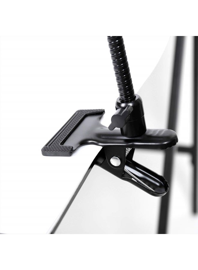 Konseen Photo Studio Light Stand Background Holder U+C-Type Heavy Duty Clamp Clip with Flexible Long Arms Gooseneck Camera Photo Studio Accessories Reflector Photo Camera Studio Set - Image 4