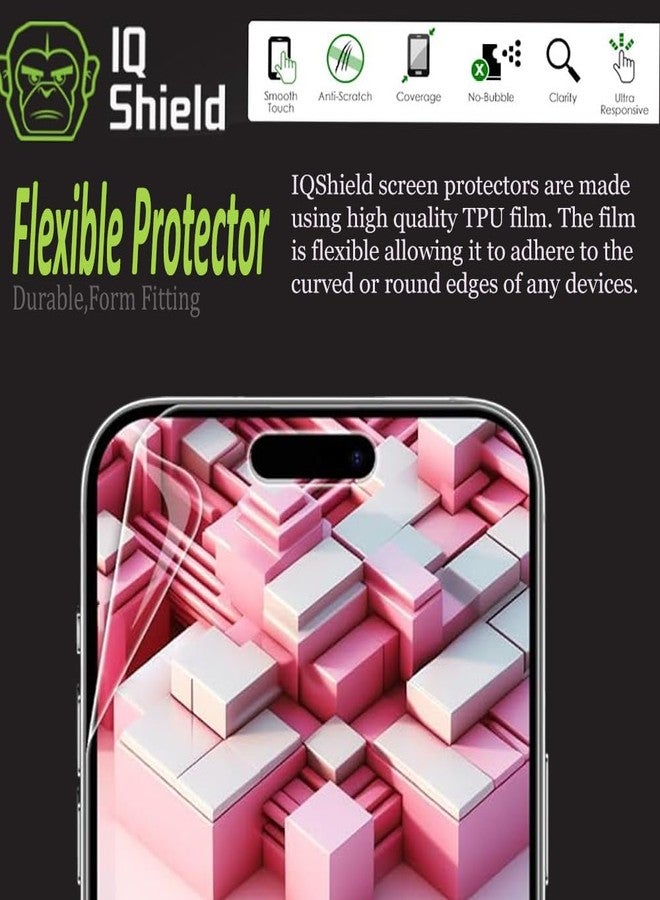 IQShield 2 Pack for iPhone 14 Pro Max (6.7 inch) Screen Protector Easy Install Ultra Thin Smudge Resistant Anti-Scratch Anti-Bubble Clear TPU Film - Image 3