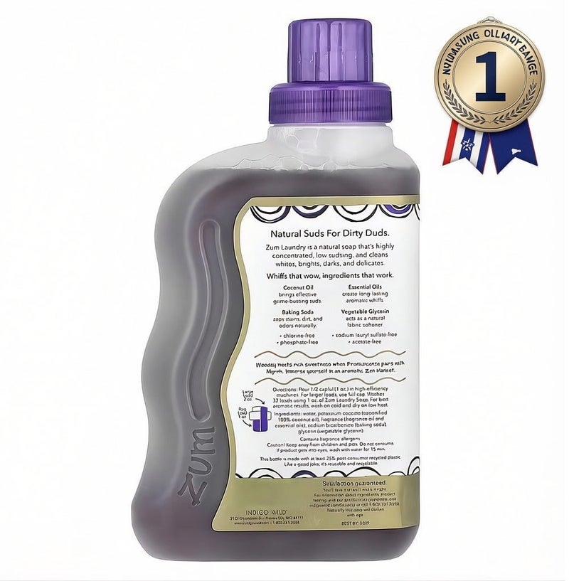 ZUM, Laundry Soap, Frankincense & Myrrh, 32 fl oz (0.94 l) - Image 3