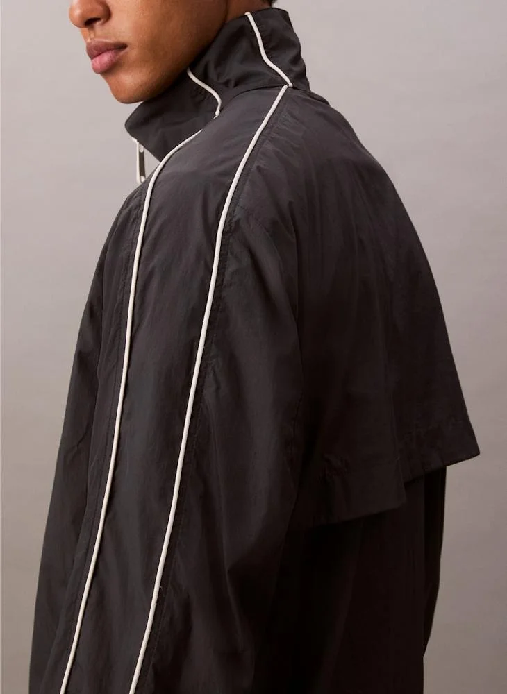 Calvin Klein Jeans  Long Sleeve Crinkle Stand Collar Jacket for Men | Best Price UAE