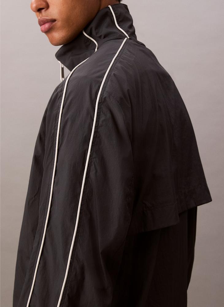 Calvin Klein Jeans Long Sleeve Crinkle Stand Collar Jacket - Image 4