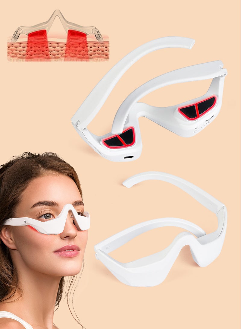 Generic Under-Eye Red Light Therapy Device with Microcurren, 3D Contour Eye Massager for Dark Circles, Eye Bags & Wrinkles, Rechargeable Under Eye Treatment Device for Puffiness and Fine Lines - Image 1