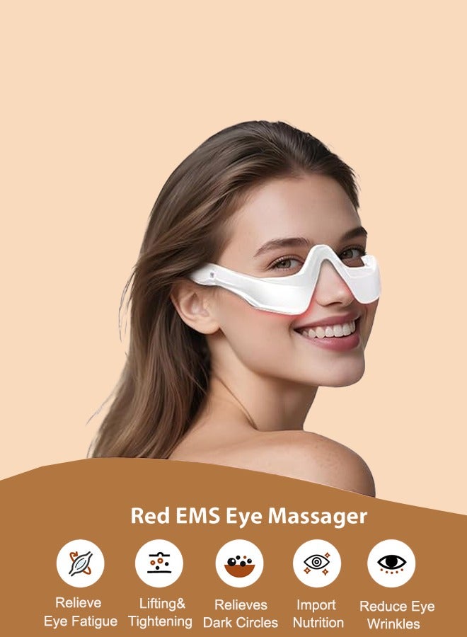 Generic Under-Eye Red Light Therapy Device with Microcurren, 3D Contour Eye Massager for Dark Circles, Eye Bags & Wrinkles, Rechargeable Under Eye Treatment Device for Puffiness and Fine Lines - Image 2