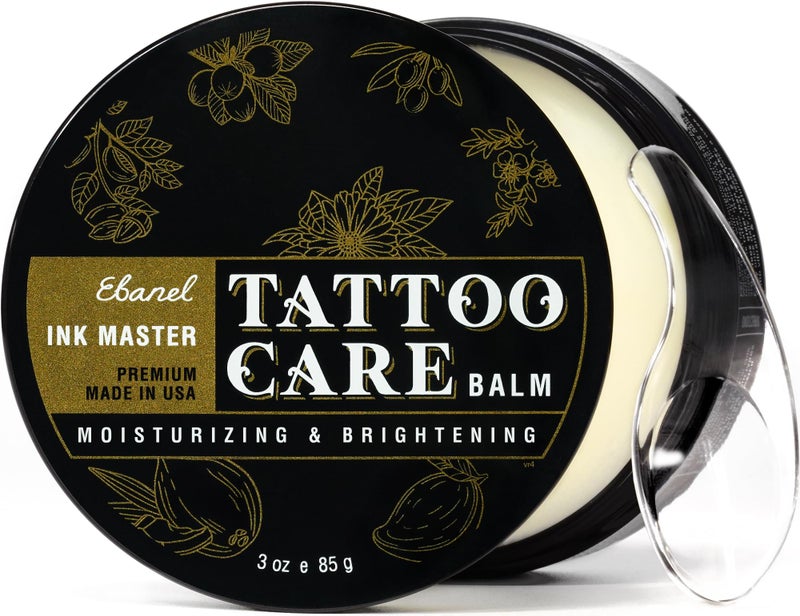 Ebanel Tattoo Balm 3oz, Premium Tattoo Aftercare Cream Brightener Ink Color Enhancing Butter Moisturizer with Herbal Essences and Essential Oils, All-Stage Tattoos Ointment After Care Kit Supplies - Image 1