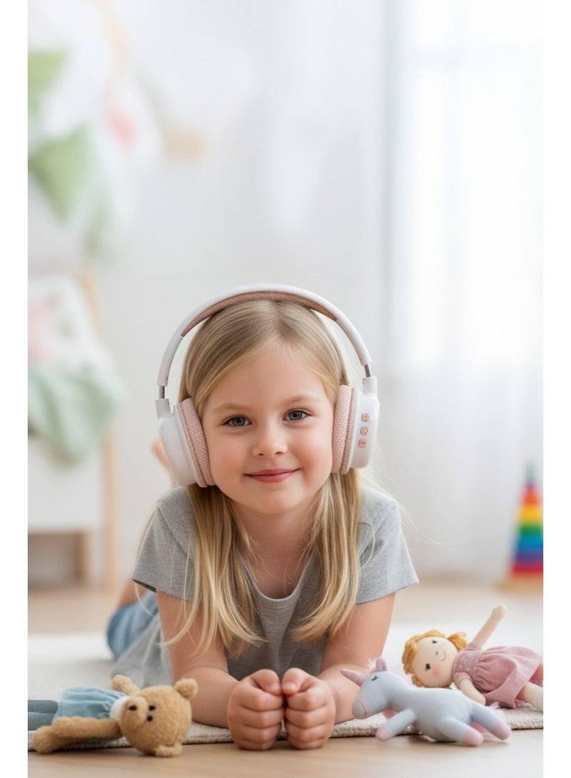 GREEN LION Kids Bluetooth Headphone with Built-in Microphone, LED Light , 20 Hours Playtime, Adjustable Headband, Soft Padded Cushions, Bluetooth 5.4, Compatible for Ages 3+, Headset for Teens/Boys/Girls/School/Phones/Tablet - Pink - Image 5