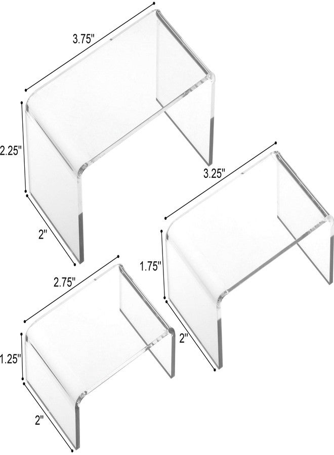 FindingKing 6 Clear Acrylic Jewelry Display Risers Showcase Fixtures - Image 3