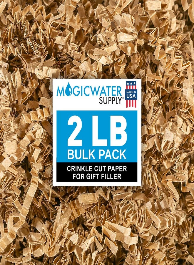 MagicWater Supply MagicWater Crinkle Cut Paper for Gift Baskets - 2LB Kraft - Perfect for Shredded Paper Filler, Basket Filler, Gift Boxes, Bridesmaid Gifts, Christmas Stuffers & More – Ideal for All 