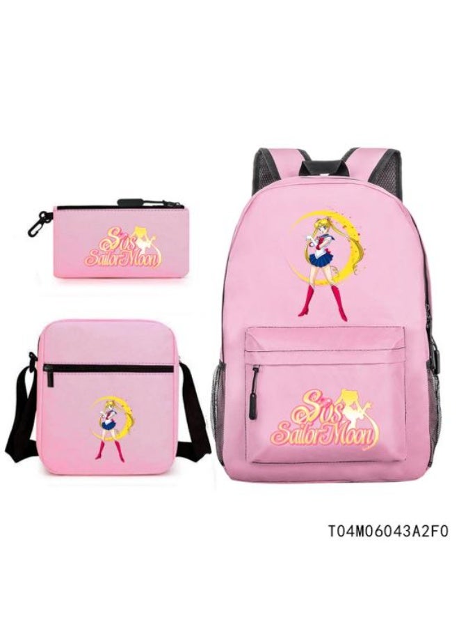 Exquisite anime backpack three-piece set, unique design, easy to store - 1140  - Image 1
