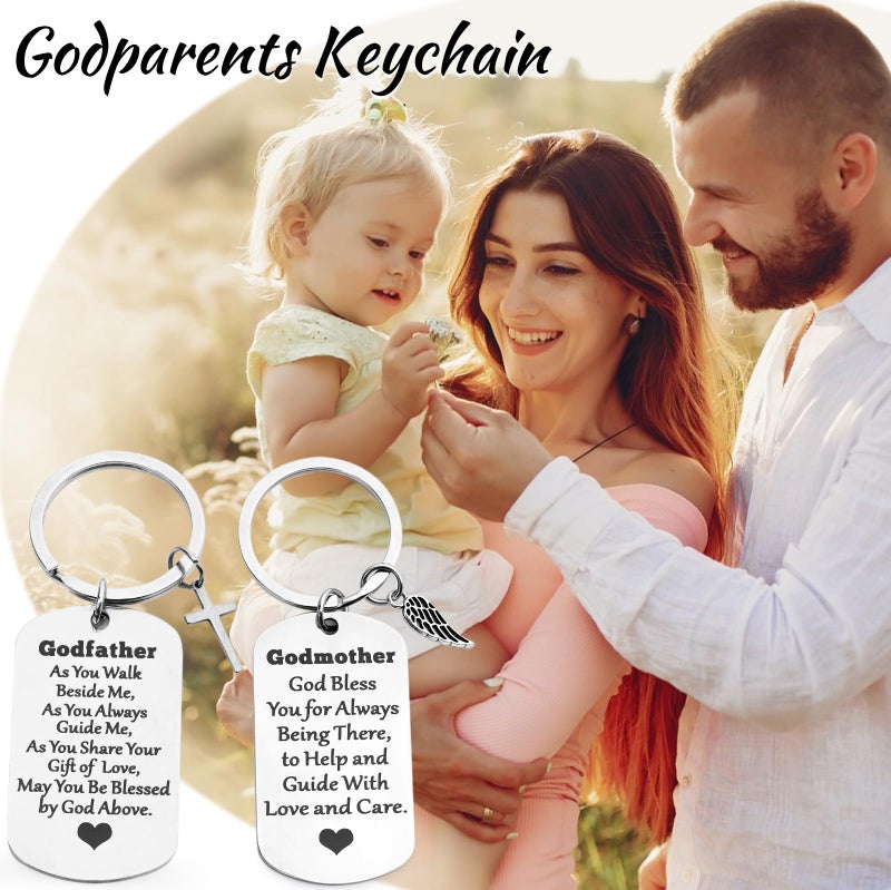 LiqCool Godparents Proposal Tumbler, Godmother & Godfather 20Oz with Keychain & Gift Box Set, Perfect for Baptism or Christmas (Black & White) - Image 5