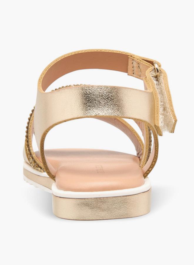 Flora Bella By Shoexpress Girls Solid Sandals With Hook And Loop Closure Ramadan Collection - Image 4