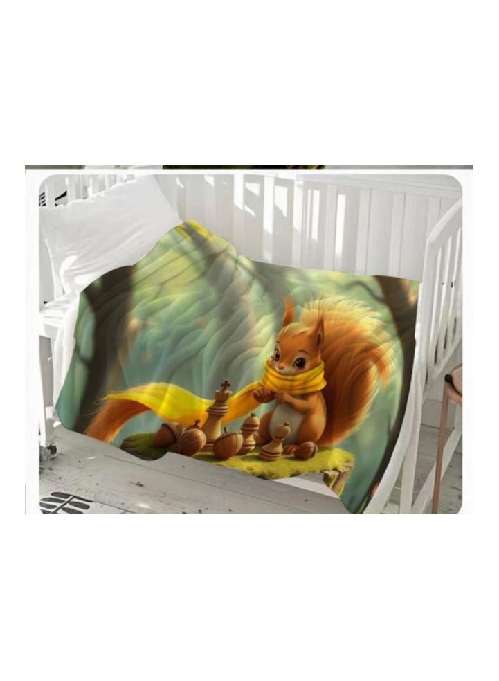 عام بطانية رقيقة من الفانيلا الكرتونية للأطفال أو الطلاب (دافئة ومريحة ومناسبة للنوم والألعاب) 100 سم * 150 سم - 1030 - Image 1