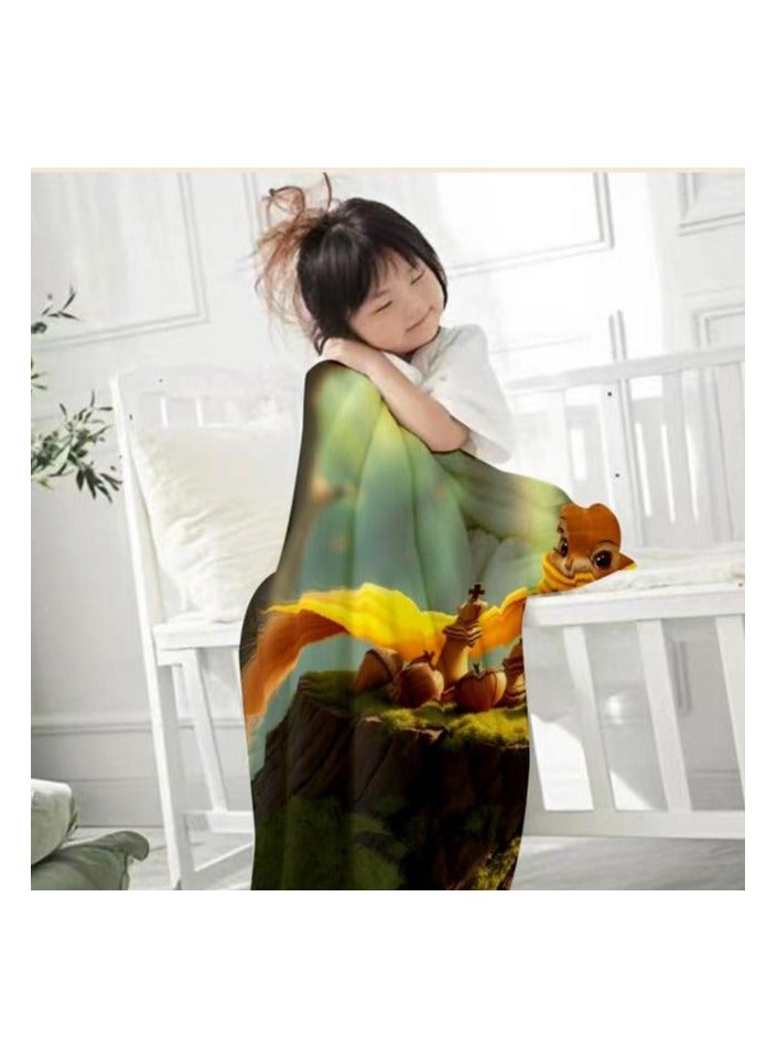 عام بطانية رقيقة من الفانيلا الكرتونية للأطفال أو الطلاب (دافئة ومريحة ومناسبة للنوم والألعاب) 100 سم * 150 سم - 1030 - Image 3