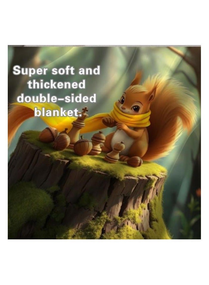 عام بطانية رقيقة من الفانيلا الكرتونية للأطفال أو الطلاب (دافئة ومريحة ومناسبة للنوم والألعاب) 100 سم * 150 سم - 1030 - Image 4