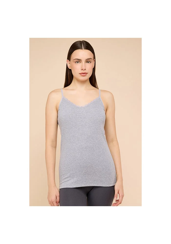 R&b Lace Trim Ribbed Camisole