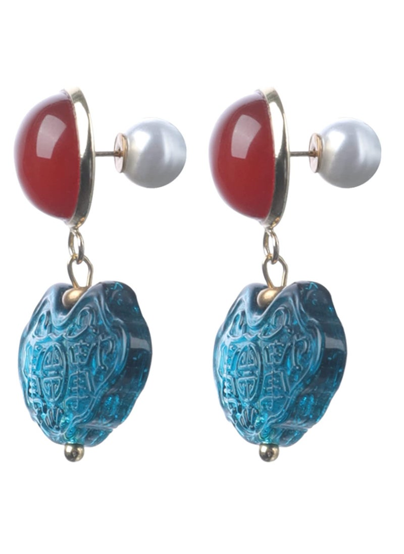 Generic - Pearl Earring Backs for Studs Pearl Front-Back Earrings Hypoallergenic Earring Backings Double Sided Ball Earrings for Women 8mm 100 Pcs - Image 1