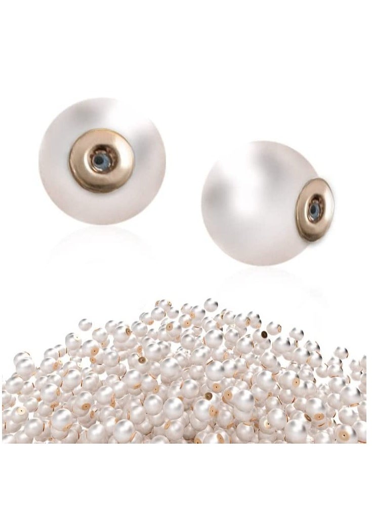 Generic - Pearl Earring Backs for Studs Pearl Front-Back Earrings Hypoallergenic Earring Backings Double Sided Ball Earrings for Women 8mm 100 Pcs - Image 1