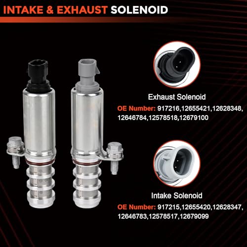 RLP محرك موضع عمود الكامات للمدخل والمخرج مع مستشعر عمود الكامات ومجموعة مستشعر عمود المرفق متوافقة مع بويك، شيفروليه، جي إم سي، بونتياك، ساتورن 2.0L 2.2L 2.4L OE# 12655421 12655420 917-720 907-799 - Image 2