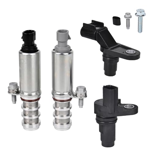 RLP محرك موضع عمود الكامات للمدخل والمخرج مع مستشعر عمود الكامات ومجموعة مستشعر عمود المرفق متوافقة مع بويك، شيفروليه، جي إم سي، بونتياك، ساتورن 2.0L 2.2L 2.4L OE# 12655421 12655420 917-720 907-799 - Image 1