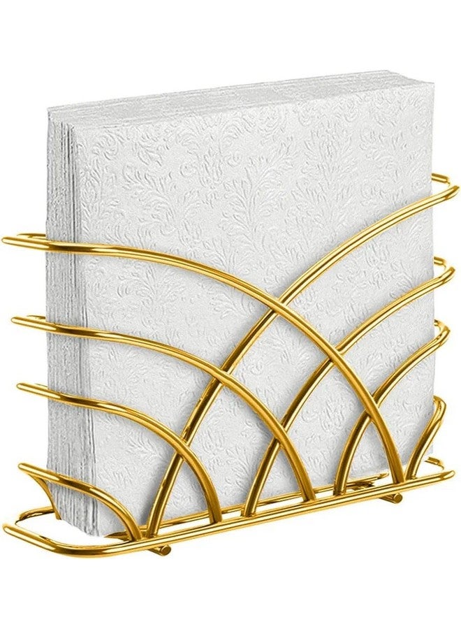 CentraLit حامل المناديل الحديث من سنترا ليت لطاولة الطعام والمطبخ - حامل ورق المناديل لتزيين المنزل، المطعم، منظم الموزع (ذهبي) - Image 1