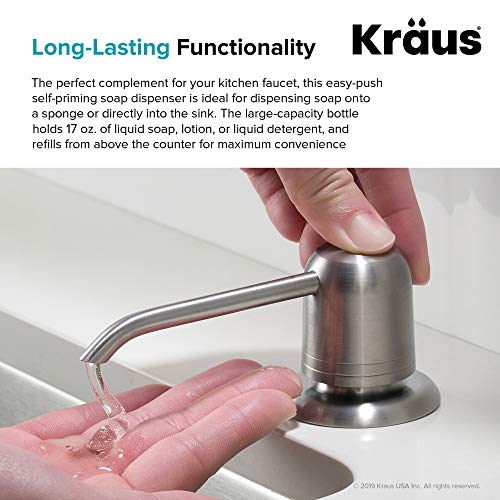 KRAUS Kitchen Soap and Lotion Dispenser in Stainless Steel, KSD-32SS - Image 5
