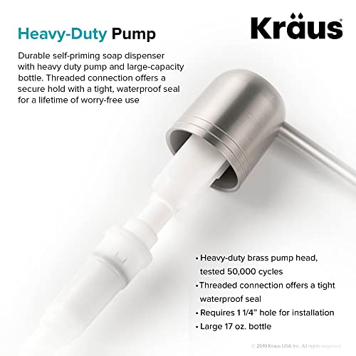 KRAUS Kitchen Soap and Lotion Dispenser in Stainless Steel, KSD-32SS - Image 3