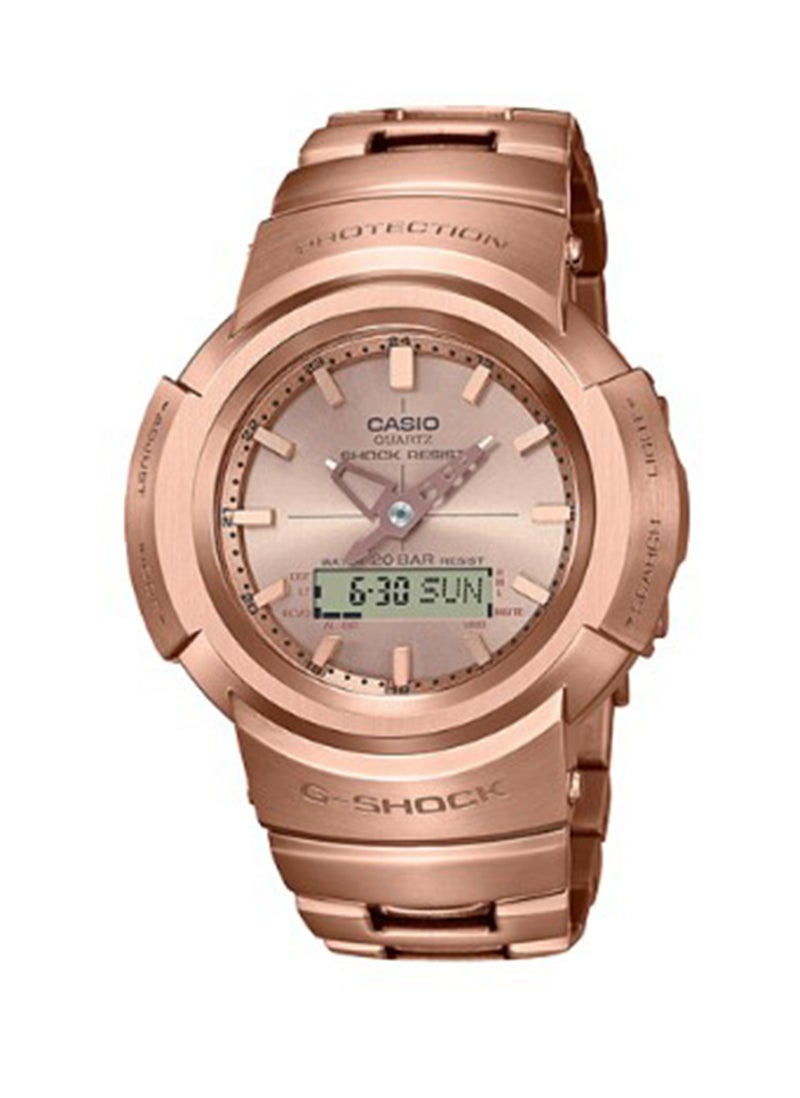 CASIO ساعة يد أنالوج-رقمية للرجال بالكامل من المعدن AWM-500GD-4ADR - Image 1