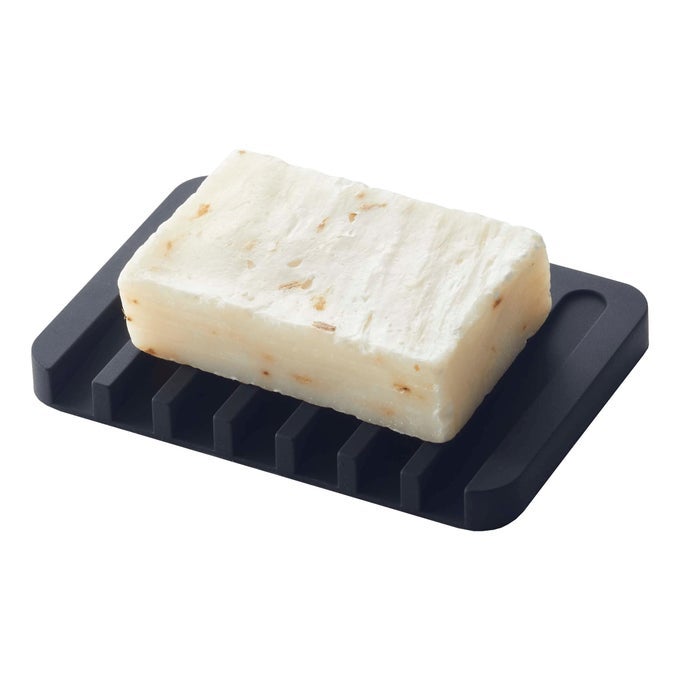 HOME FLOW SOAP TRAY SILICONE HOLDER DISH FOR SINK SILICONE