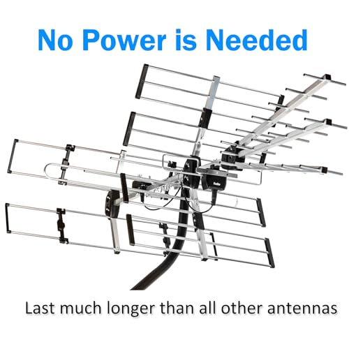 Five Star Outdoor TV Antenna 200 Miles Long Range Upgraded Yagi HD VHF UHF Support ATSC 3.0 and 4K Broadcast - Image 3
