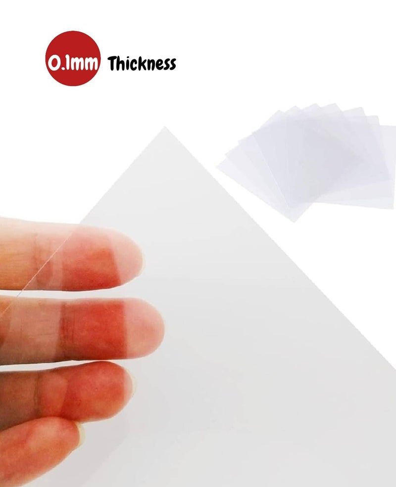 GloproStore 10pcs A4 Transparent Mylar Sheet (0.1mm Thickness) for Stencil Making gyro Cut Craft Blank Template Material - Image 2