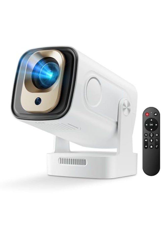 Mini Projector - Auto Focus/Keystone, Native 1080P, 4K Support, Android 11, 200 ANSI, Short Throw, Air Mouse Remote, Ceiling & Wall Projection, Portable Movie Projector - Image 1