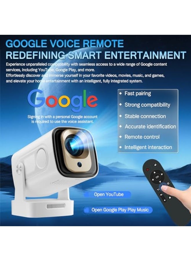 Mini Projector - Auto Focus/Keystone, Native 1080P, 4K Support, Android 11, 200 ANSI, Short Throw, Air Mouse Remote, Ceiling & Wall Projection, Portable Movie Projector - Image 5