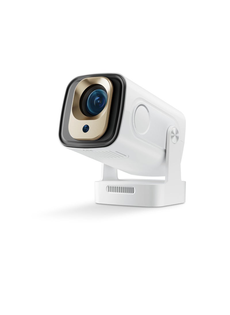 【Auto Focus&1080P】 Mini Smart Projector with 4K Support, Portable Projector with Wifi and Bluetooth, 5W Speaker, Built in Apps, Voice Control, Outdoor Movie Projector - Image 1