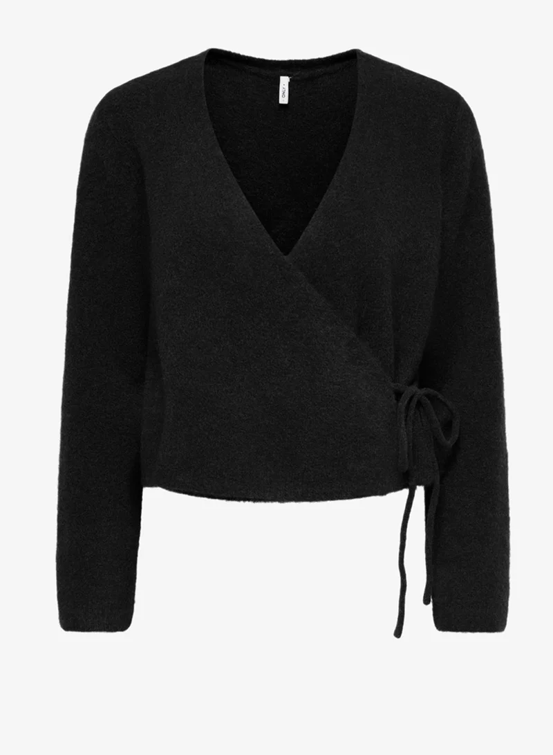 Only  Onlliva V-Neck Wrap Knit Cardigan for Women | Best Price UAE