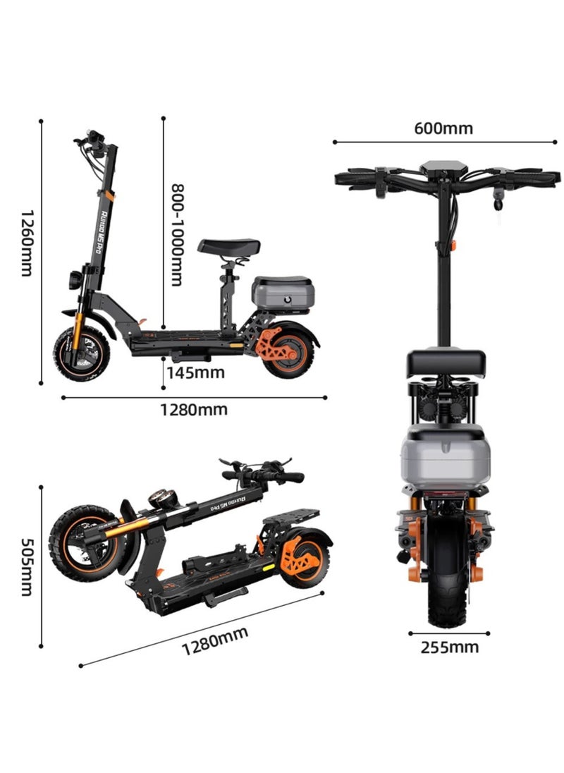 Niyazi - Electric Scooter | Electric Scooter for Adults | Electric Scooter with Seat | Electric Scooter with Bag | Electric Scooter with Two Seats | M5 Pro Scooter - Image 1
