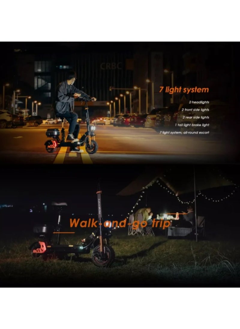 Niyazi - Electric Scooter | Electric Scooter for Adults | Electric Scooter with Seat | Electric Scooter with Bag | Electric Scooter with Two Seats | M5 Pro Scooter - Image 1