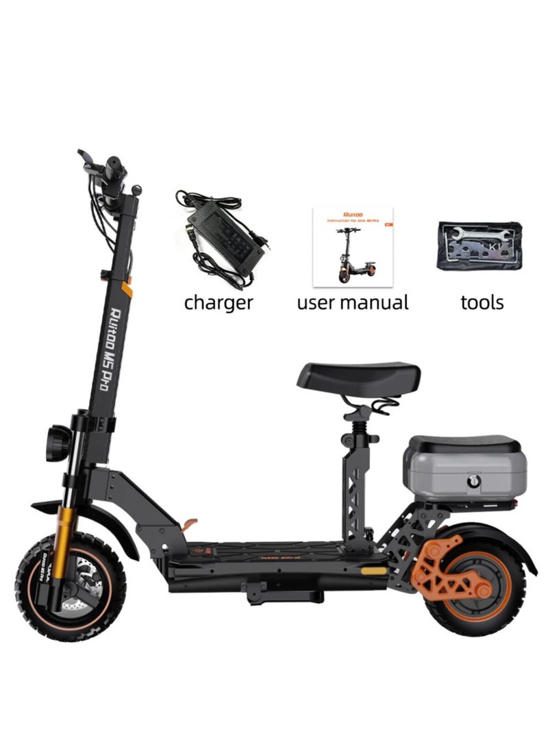 Niyazi - Electric Scooter | Electric Scooter for Adults | Electric Scooter with Seat | Electric Scooter with Bag | Electric Scooter with Two Seats | M5 Pro Scooter - Image 1