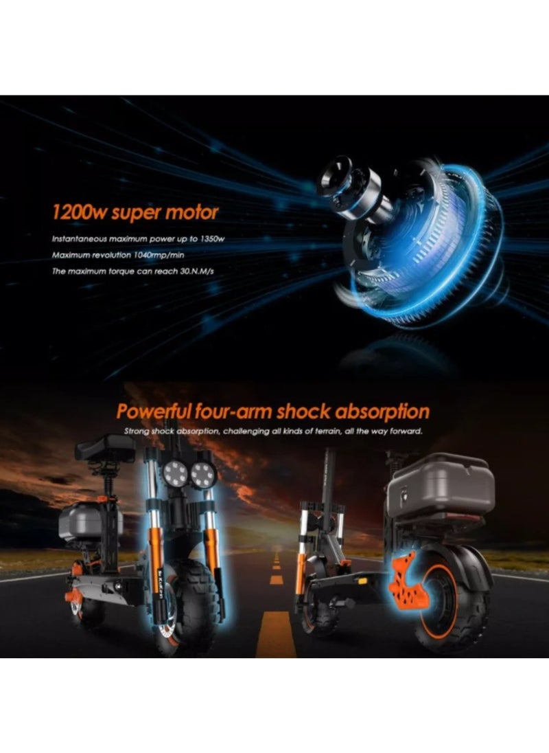 Niyazi - Electric Scooter | Electric Scooter for Adults | Electric Scooter with Seat | Electric Scooter with Bag | Electric Scooter with Two Seats | M5 Pro Scooter - Image 1
