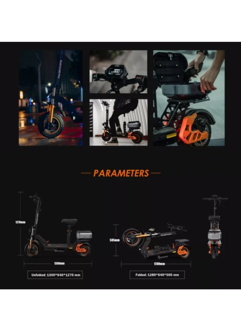 Niyazi - Electric Scooter | Electric Scooter for Adults | Electric Scooter with Seat | Electric Scooter with Bag | Electric Scooter with Two Seats | M5 Pro Scooter - Image 1