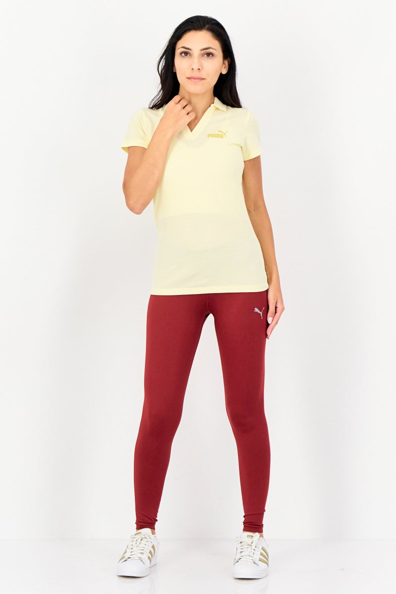 PUMA Women Regular Fit Short Sleeves Outdoor Polo Shirt, Yellow - Image 2