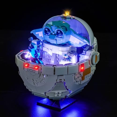 LocoLee Light kit Compatible with Lego Grogu with Hover Pram No Model Only Light LED Lighting Accessories Compatible with Lego The Mandalorian Gugu and The Suspended Stroller 75403 - Image 1