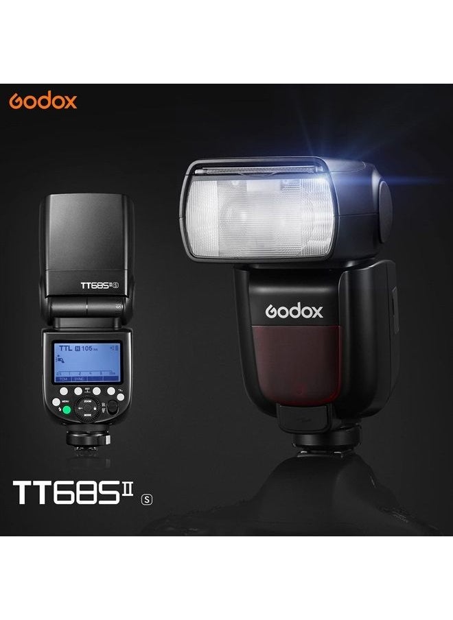 Godox - Godox TT685II-S GN60 Speedlite Camera Flash, 2.4G Wireless X System, HSS 1/8000s, 0.1-2.6s Recycle Time, 330 Full Power Pops, TCM Instant Conversion, Quick-Release Lock, for Sony Cameras - Image 1