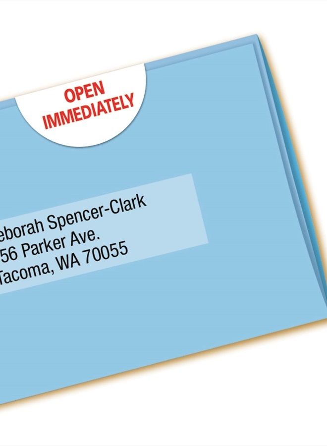 Avery Mailing Seals, 1" Round Labels, White, 600 Printable Mailing Labels (05247) - Image 3