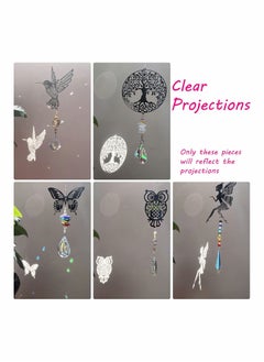 Y&D Crystal Suncatchers with Prisms Hanging Window Sun Catcher Decor Indoor Rainbow Maker Ornament Owl Hummingbird Butterfly Prism Gift Pack of 5  - Image 5